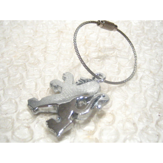 [Spiral]* Peugeot *3D wire key ring / chrome * new goods!