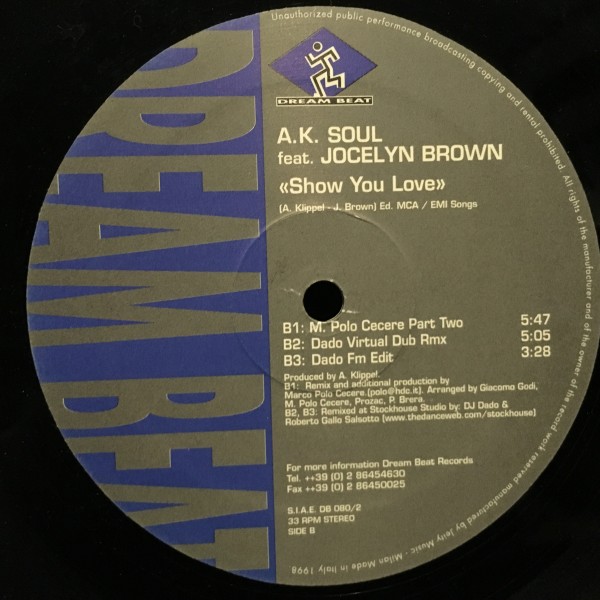 A.K. Soul Feat. Jocelyn Brown / Show You Love_画像1