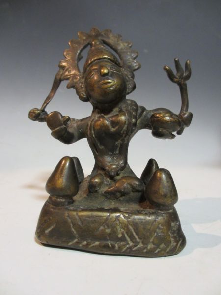 インド ヴィシュヌの像 オリッサの珍しい民族による作製 18世紀