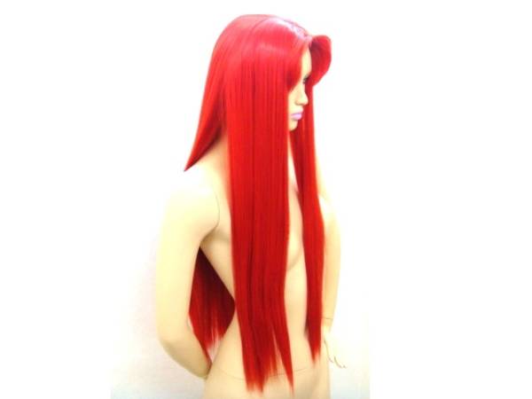  костюмированная игра парик длинный волосы - передний . выше FU-TF80 красный ( красный шерсть ) парик, Halo we n,komike, аниме герой, герои игр 