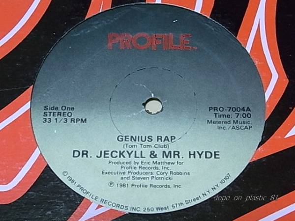 Dr. Jeckyll & Mr. Hyde / Genius Rap/US Original/5点以上で送料無料、10点以上で10%割引!!!/12'_画像1