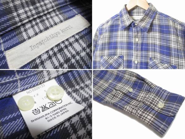 [. color scheme!] Inpaichthys Kerri * check pattern flannel shirt *S
