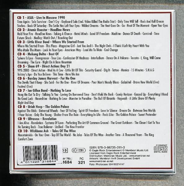 新品 Rock Box 10CD ロック・ボックス Asia Sham69 Little River Band Ian Gillan Band Uriah Heep Ultravox Wishbone Ash 10枚組_画像2