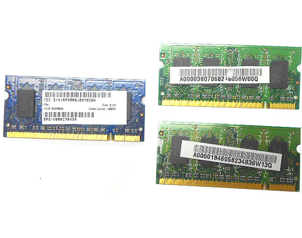  for laptop memory 1GB DDR2 SDRAM PC2 6400, 5300