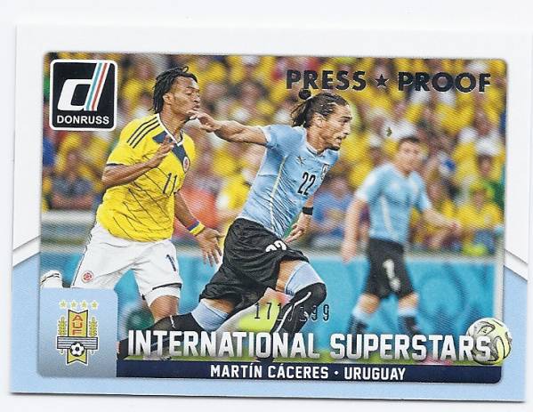 2015 Donruss Soccer M.Caceres IS Silver Press Proof /199_画像1