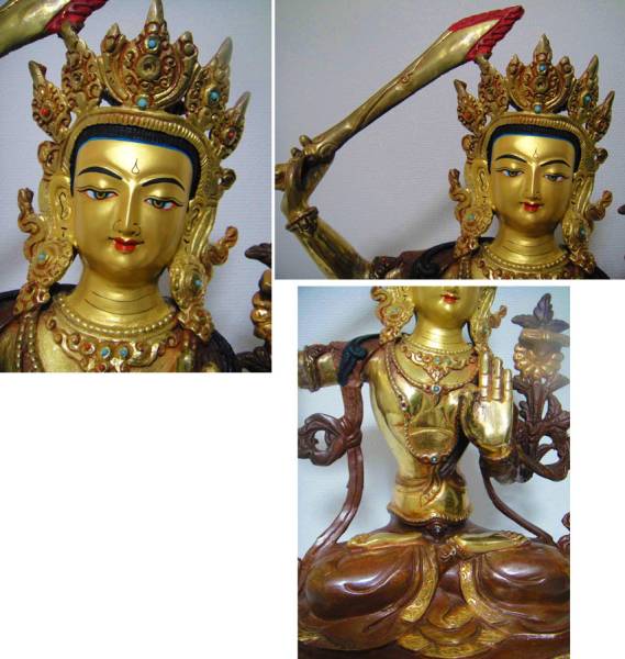 ◆文殊菩薩（マンジュシュリー）像◆仏教　チベット_画像2
