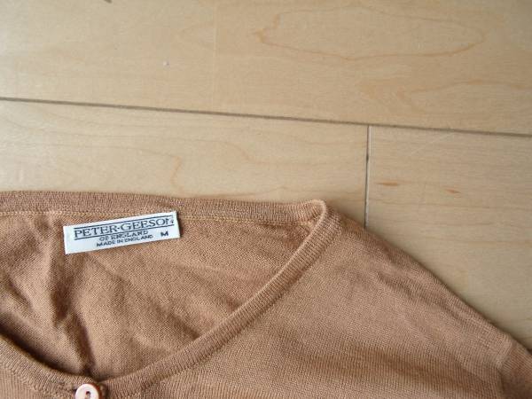 MADE IN ENGLAND PETER GEESON brown 未使用　カーディガン_画像2