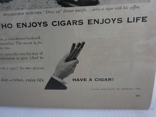 1956年11月12日号アメリカの雑誌LIFE誌 広告【CIGAR INSTITUTE OF AMERICA】タバコの画像3