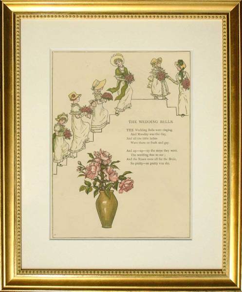 【特価】　≪　　ケイト グリーナウェイ　　≫　　オリジナル木版画　　　 MARIGOLD　GARDEN　Ⅷ　　1880年　　KATE GREENAWAY