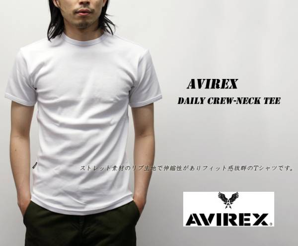  new goods AVIREX Avirex short sleeves crew neck T-shirt S black black Avirex ound-necked Short sleeve new goods BLACK