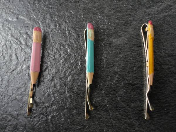  rare *60s Vintage France pencil hairpin 6 pcs set dead stock 