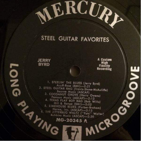 US Orig JERRY BYRD LP STEEL GUITAR FAVORITES контри-рок 