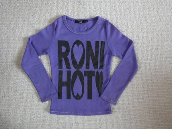 RONI S фиолетовый * Logo футболка с длинным рукавом сделано в Японии 