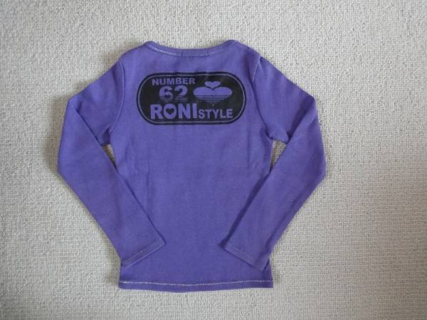 RONI　　　S　　　紫・ロゴ長袖Tシャツ　　日本製_画像2