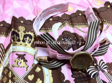 新品★Angelic Pretty【Royalストライプカチューシャ】Melty Chocolateチョコ_画像1