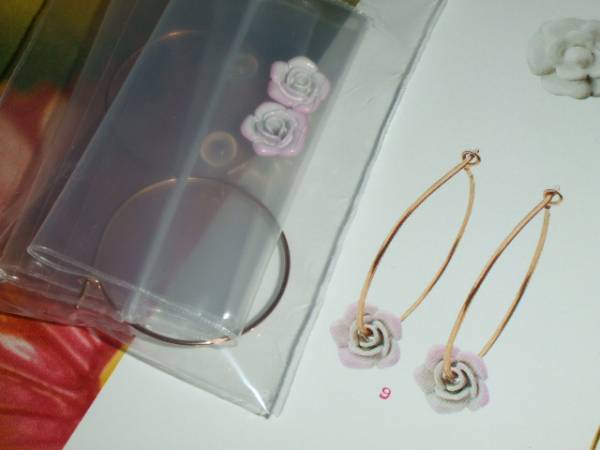  Star Jewelry * limitation *. flower * hoop earrings * rose *K10* new goods 