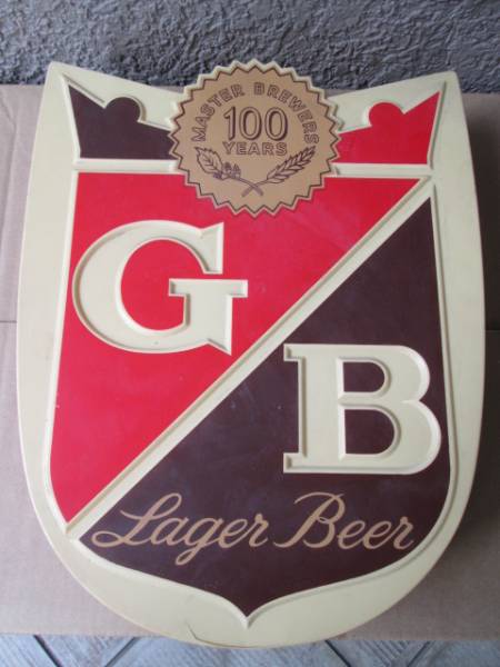 アメリカアンティーク　Lager　Beer　店頭看板　Antique USA ビンテージ/50's60's蚤の市ブロカント店舗ディスプレイ西海岸雑貨_画像1