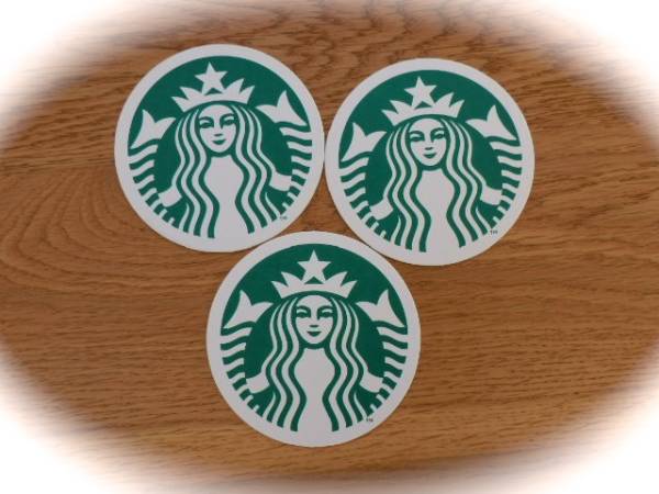 非売品 STARBUCKSスターバックス　広告付き紙コースター３枚_画像1