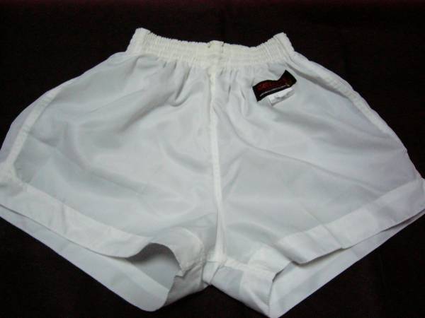  Showa Retro physical training short pants show bread Star Cromn Tokyo white L size nylon 100%.... unused 
