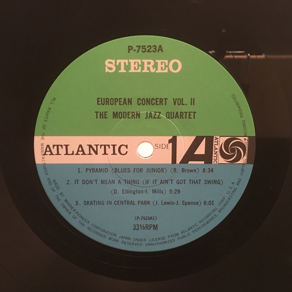 ◇THE MODERN JAZZ QUARTET / EUROPEAN CONCERT 2◇ATLANTIC 米_画像3