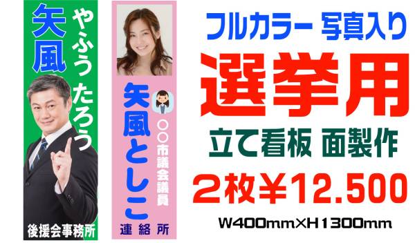 寫真、イラスト入り フルカラー 2枚組