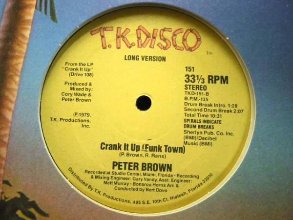 □試聴□Peter Brown - Crank It Up (Funk Town)/Disko 12□_画像2