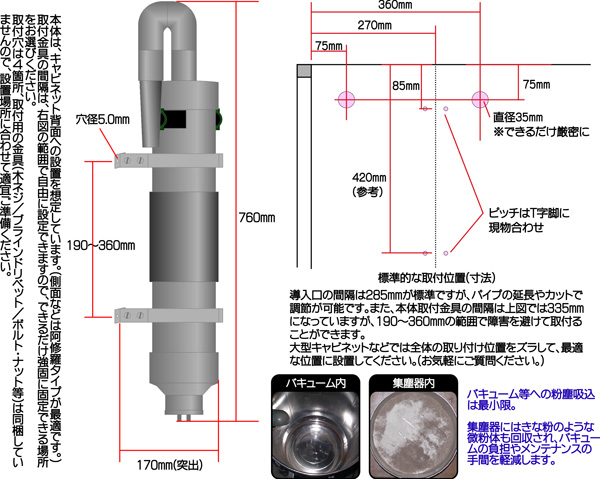 [粉塵対策] 集塵器(DUAL) サンドブラスターキャビネット用_画像2