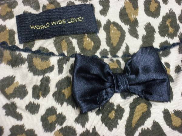 WWL! World Wide Love! Cami leopard print ribbon 