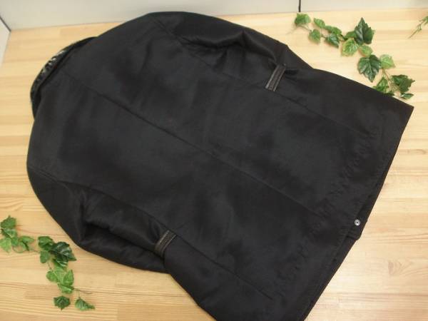 エンポリオ アルマーニ☆高級デザインジャケットコート ブラック_画像3