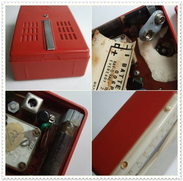  Vintage TRANCEL Toshiba transistor radio TR 80 junk Showa Retro 