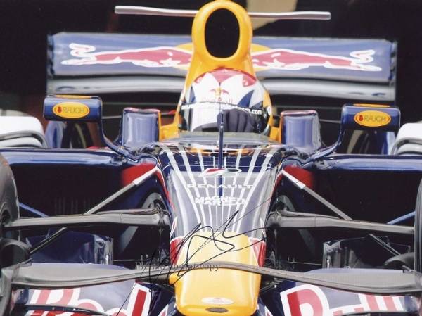 F1 2010年・レッドブル・レーシング Jaime Alguersuari ハイメ・アルグエルスアリ サイン フォト_画像2