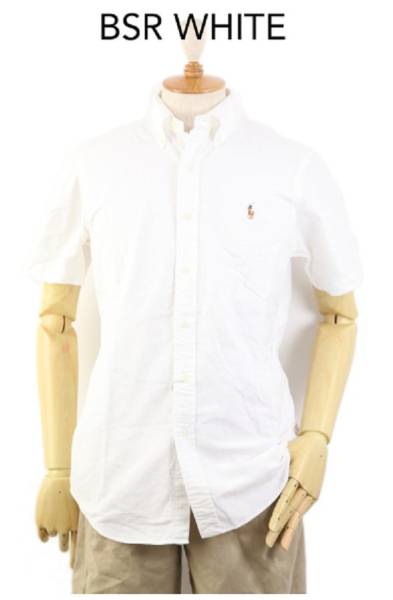 新品 ポロ ラルフ アウトレット L オックス 半袖 シャツ 白 5840 polo ralph lauren