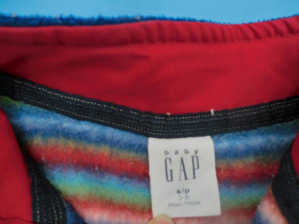 GAP baby * флис * Zip выше * текстильная застёжка есть 