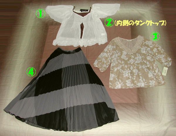 ■福袋の様に色々纏めて4点 新品トップス&美品スカート M 　　DmB99_画像2