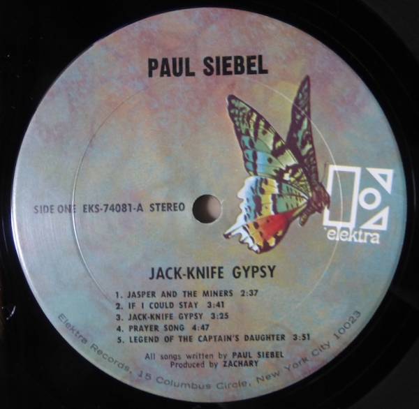 PAUL SIEBEL「JACK-KNIFE GYPSY」米ORIG [初回蝶W無ELEKTRA] ステッカー有シュリンク美品_画像3