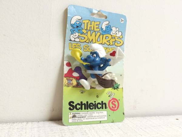  limited time large price decline! Smurf Vintage PVCfi gear mail delivery package attaching SMURF VINTAGE PVC FIGURE POST MAN VG-1