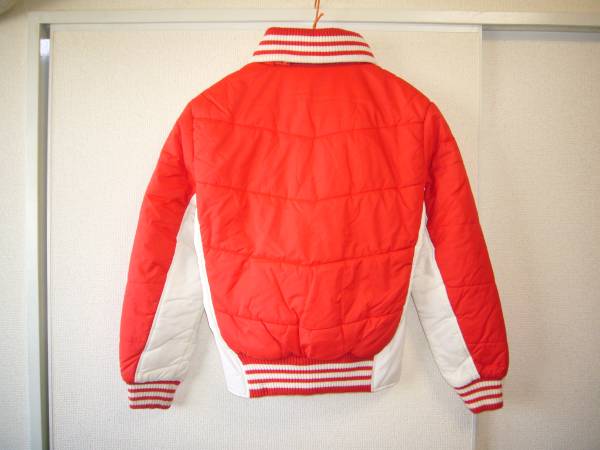 アディダス 80’ｓビンテージ 中綿ジャケット赤×白 Mサイズ_画像2