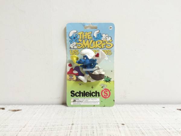 期間限定大幅値下げ！ スマーフ ヴィンテージ PVCフィギア 郵便配達(dá) パッケージ付き SMURF VINTAGE PVC FIGURE POST MAN VG-1