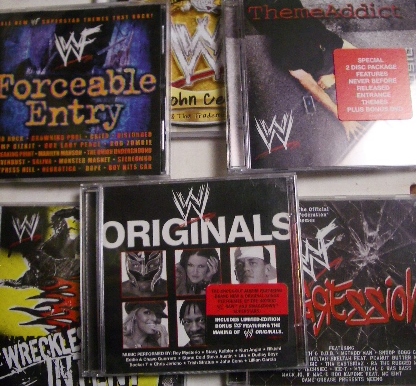 プロレス WWE(WWF)テーマ曲6種 Forceable Entry北米盤,ORIGINALS,Aggression,Music Vol.6,John Cena等計8枚