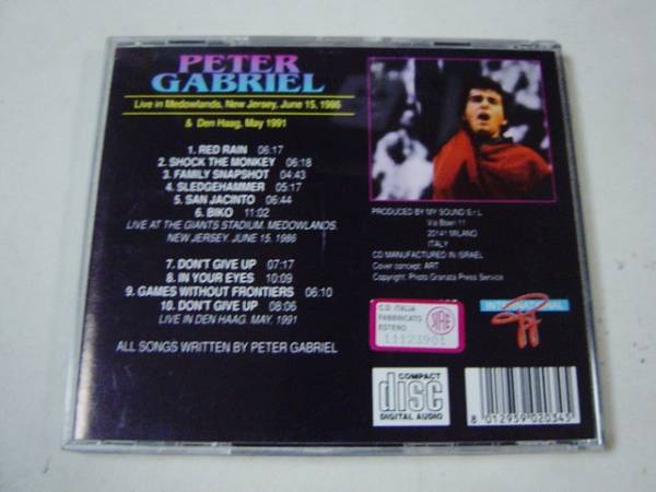 PETER GABRIEL「LIVE IN NEW JERSEY 1986 & DEN HAAG 1991」_画像2