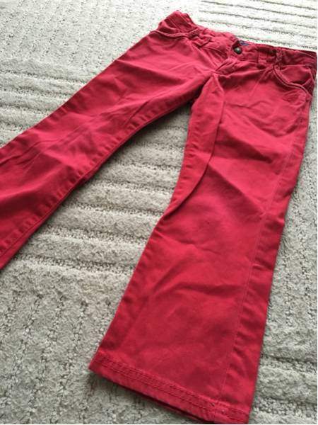 送無【tommy／トミー】4T 95cm 赤パンツ ズボン ウエスト調節可　トミーフィルガー_画像2