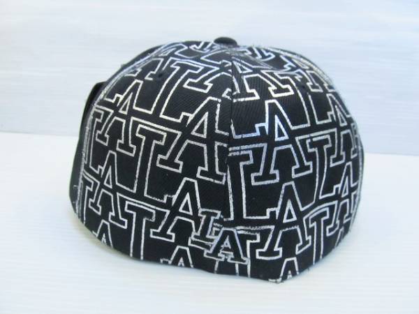 CA1108)AJ HEAD WEAR「LA」デザインキャップ黒MUS購入正規_画像2