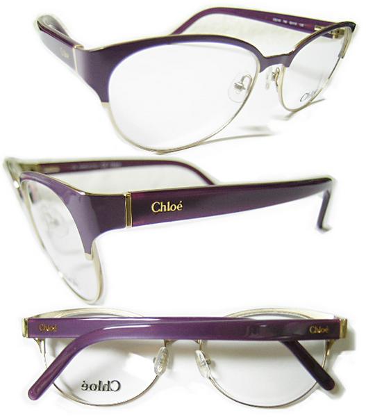 Chloe クロエ 正規品 眼鏡フレーム メガネ CE2105 バイオレット 金 新品 フルリム ウェリントン 薄紫 度付き加工可_画像2