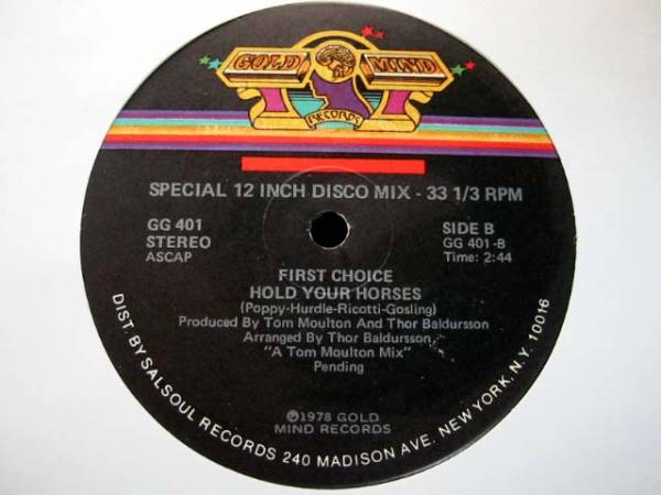 □試聴□First Choice - Hold Your Horses/Tom Moulton Mix□_画像2