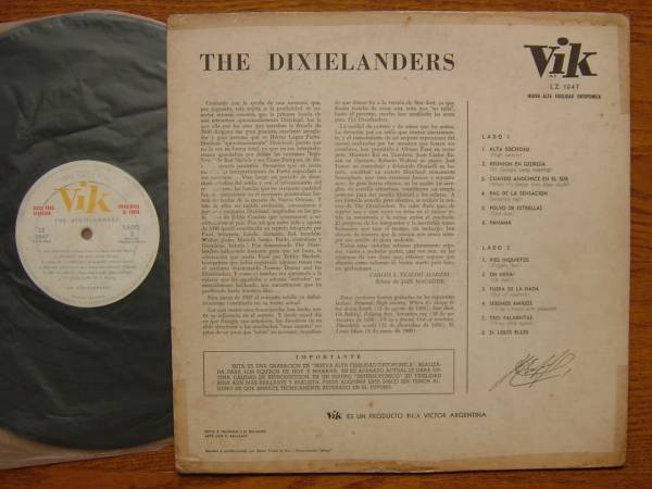 南米/アルゼンチン/ディキシ/スイング/THE DIXIELANDERS/MONO
