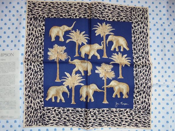 新品★ジムトンプソン★シルク100％、ナプキン40×40ｃｍ
