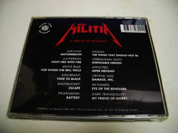 メタリカ トリビュート Metal Militia/Dark Tranquillity,In Flames,Miscreant等