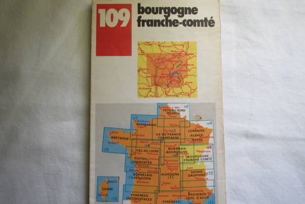 ブルゴーニュ・フランシュ コンテ地図　Cartes IGN刊　1984年版★_画像2