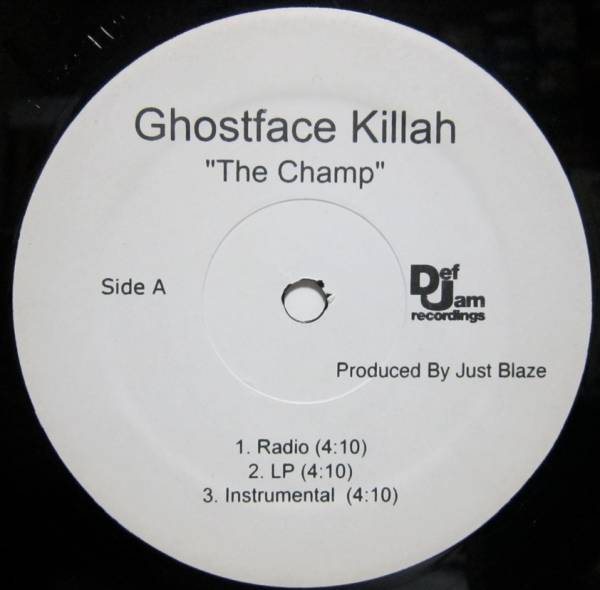 GHOSTFACE KILLAH - THE CHAMP OFFICIAL TEST PROMO 12/WU-TANG_画像2