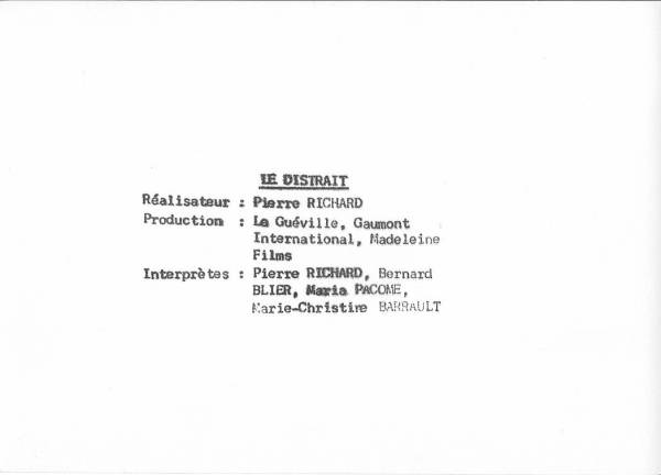 h3349美品仏版『Le Distrait（1970』_画像2